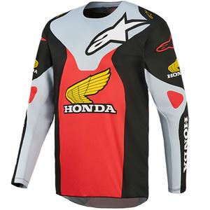 Alpinestars Racer Veil Honda Motocross-Trikot schwarz-grau-rot-gelb