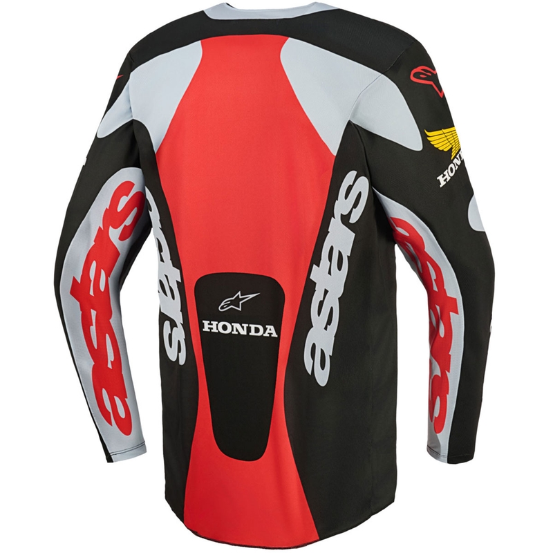 Alpinestars Racer Veil Honda Motocross-Trikot schwarz-grau-rot-gelb