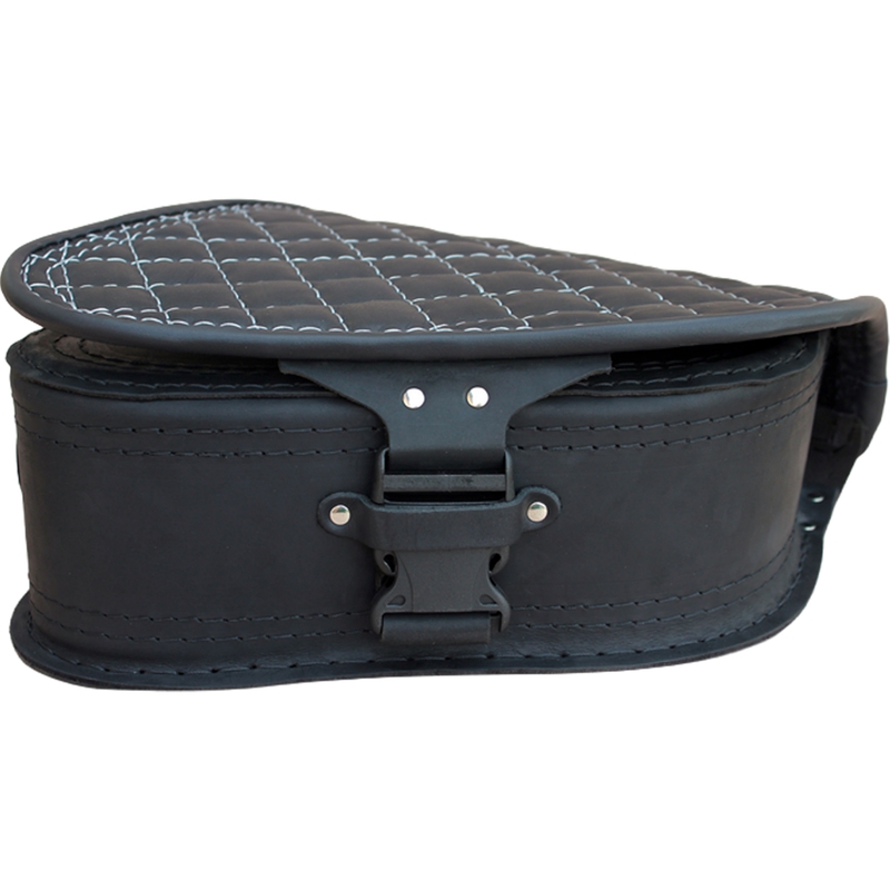 Motorradtasche aus Leder für RSA S63 HD Softail, schwarz