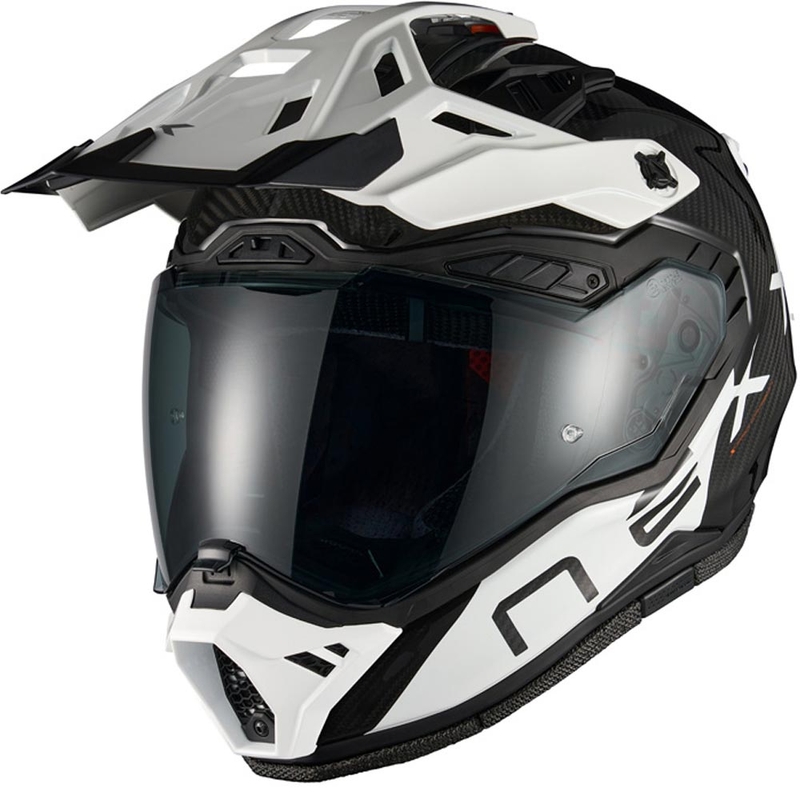 Enduro-Motorradhelm Nexx X.Rally Gravix Carbon schwarz-weiß