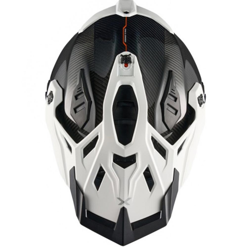 Enduro-Motorradhelm Nexx X.Rally Gravix Carbon schwarz-weiß