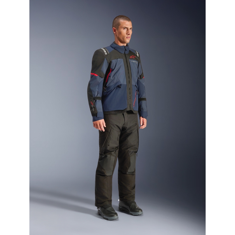Alpinestars Andes V4 Drystar Motorradjacke Dunkelblau-Blau-Schwarz