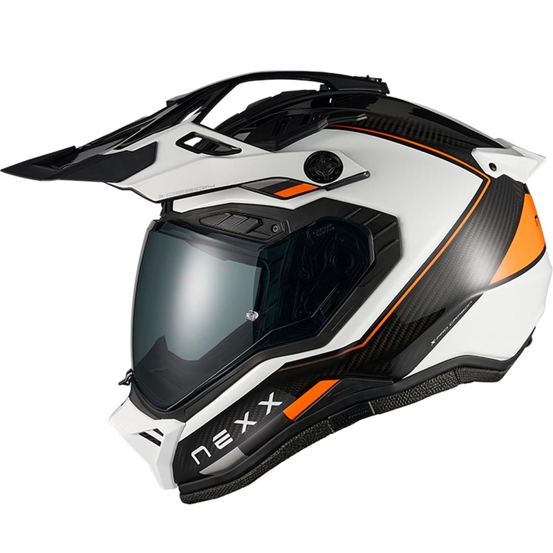 Enduro-Motorradhelm Nexx X.Rally Raid weiß-orange