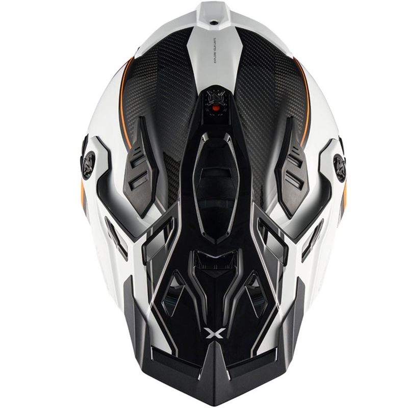 Enduro-Motorradhelm Nexx X.Rally Raid weiß-orange