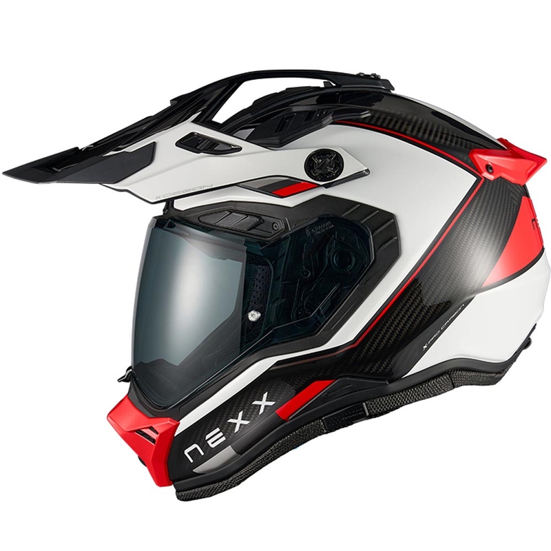 Enduro-Motorradhelm Nexx X.Rally Raid weiß-rot