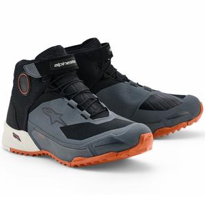Alpinestars CR-X Drystar Motorradstiefel schwarz-dunkelgrau-orange