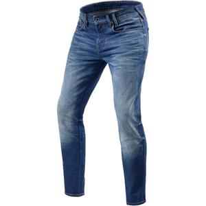 Revit Carlin SK Extra Cropped Motorcycle Jeans Blau