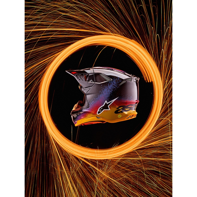 Alpinestars Supertech S-M10 Motocross-Helm in limitierter Auflage, Black Hole, schwarz