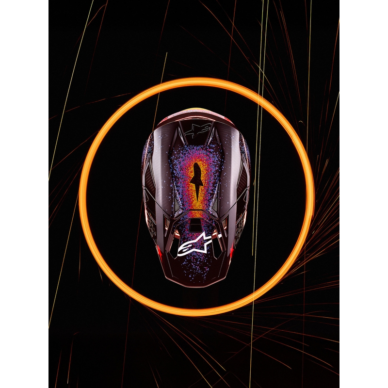 Alpinestars Supertech S-M10 Motocross-Helm in limitierter Auflage, Black Hole, schwarz