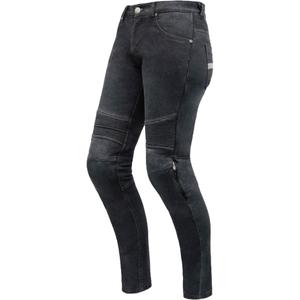 Kurze Damenjeans „Street Racer Spike II“ in Schwarz