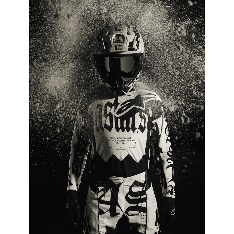 Alpinestars Supertech S-M7 Motocross-Helm in limitierter Auflage, Farbe: Wolf Dust, Sand-Schwarz