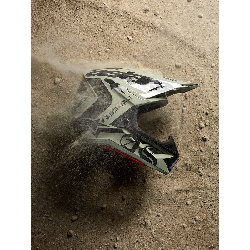 Alpinestars Supertech S-M7 Motocross-Helm in limitierter Auflage, Farbe: Wolf Dust, Sand-Schwarz