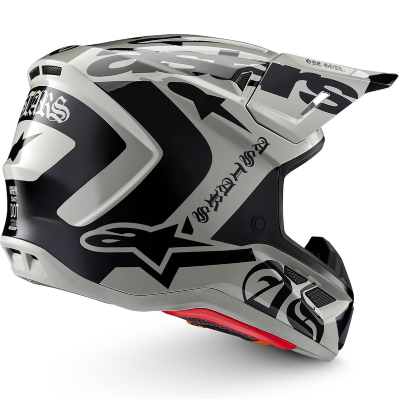 Alpinestars Supertech S-M7 Motocross-Helm in limitierter Auflage, Farbe: Wolf Dust, Sand-Schwarz