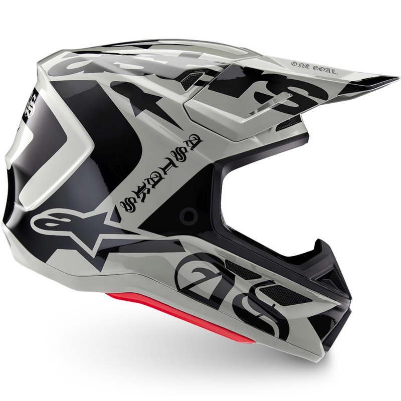 Alpinestars Supertech S-M7 Motocross-Helm in limitierter Auflage, Farbe: Wolf Dust, Sand-Schwarz