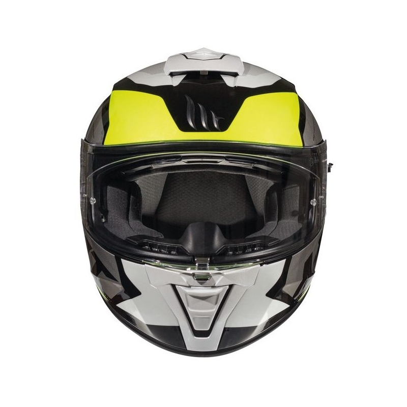 MT Blade 2 SV Trick integral Motorradhelm weiß-grau-fluo gelb Ausverkauf