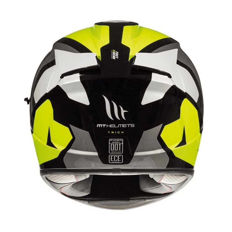 MT Blade 2 SV Trick integral Motorradhelm weiß-grau-fluo gelb Ausverkauf