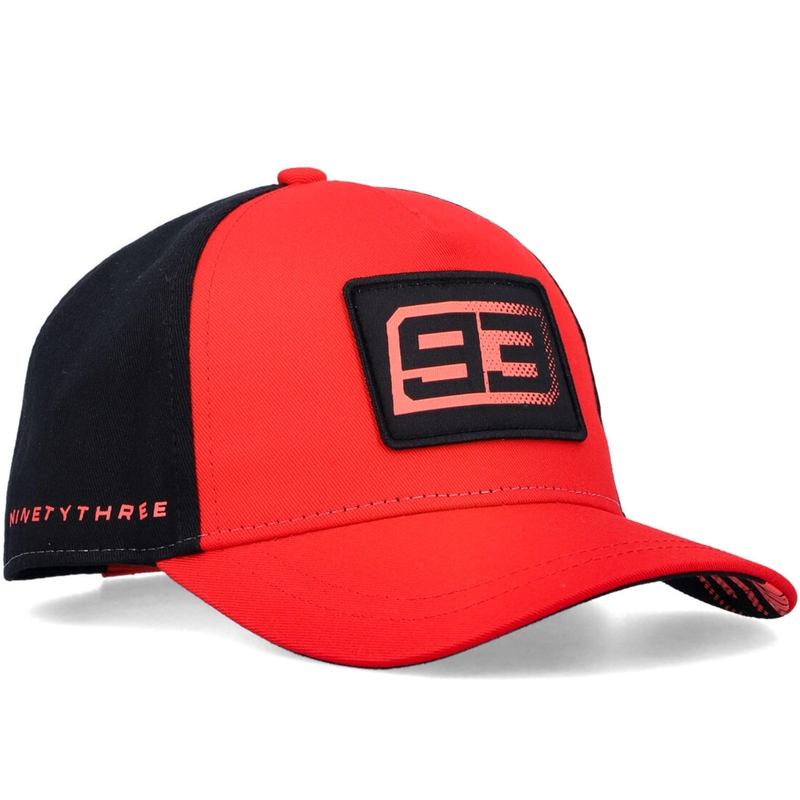 Ducati Marc Marquez Baseballkappe mit 93er Patch für Kinder, schwarz-rot