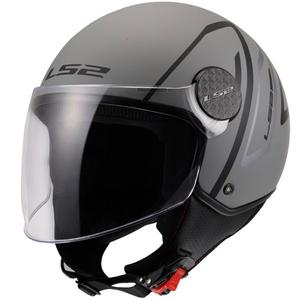 Offener Motorradhelm LS2 OF558 Sphere Lux II Minimum schwarz-grau