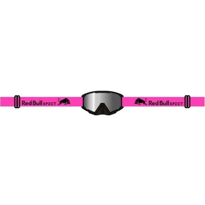 Red Bull Spect Whip Motocross-Brille, schwarz mit silbernen Gläsern