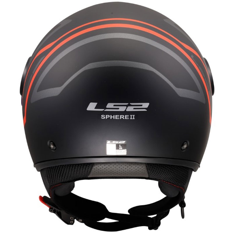 Offener Motorradhelm LS2 OF558 Sphere Lux II Minimum schwarz-rot