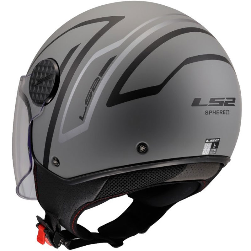 Offener Motorradhelm LS2 OF558 Sphere Lux II Minimum schwarz-grau