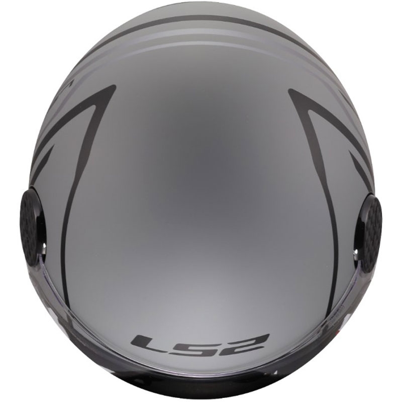 Offener Motorradhelm LS2 OF558 Sphere Lux II Minimum schwarz-grau