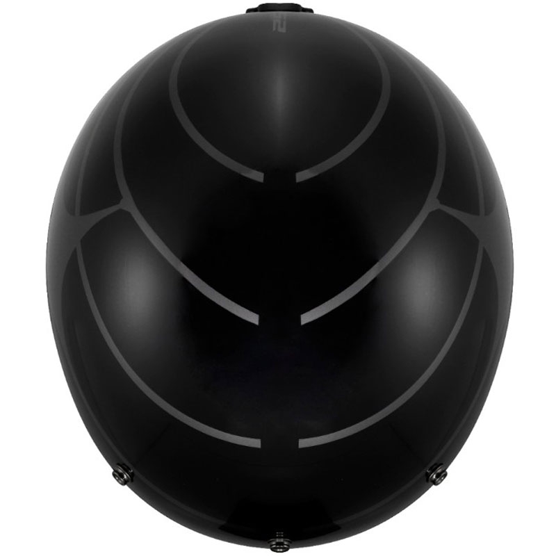 Offener Motorradhelm LS2 OF601 Bob II Cosmic glänzend schwarz-grau