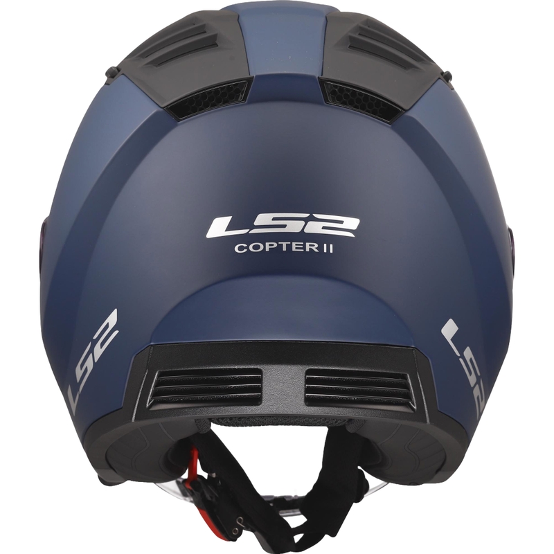 Offener Motorradhelm LS2 OF600 Copter II, Uni-Mattblau