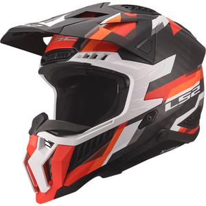 Motocross-Helm LS2 MX703 X-Force Phantom, matt orange-rot
