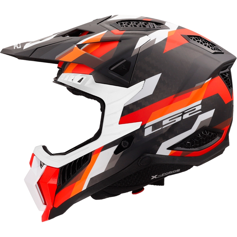 Motocross-Helm LS2 MX703 X-Force Phantom, matt orange-rot