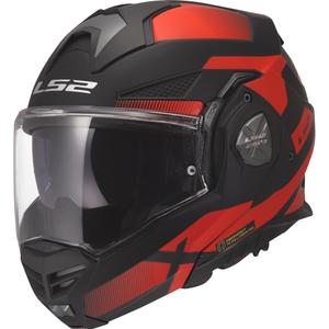Klappbarer Motorradhelm LS2 FF901 Advant X Nova matt schwarz-rot