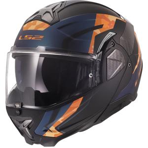 Klappbarer Motorradhelm LS2 FF910 Advant II Glide, matt schwarz-orange