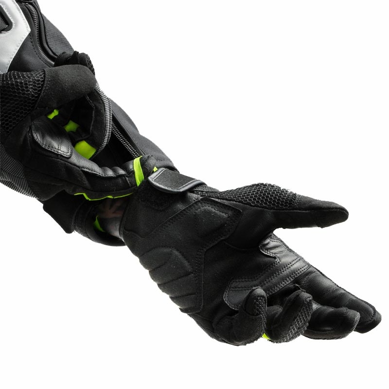 Rebelhorn Core Damen-Motorradhandschuhe, schwarz-grau-fluoreszierend gelb