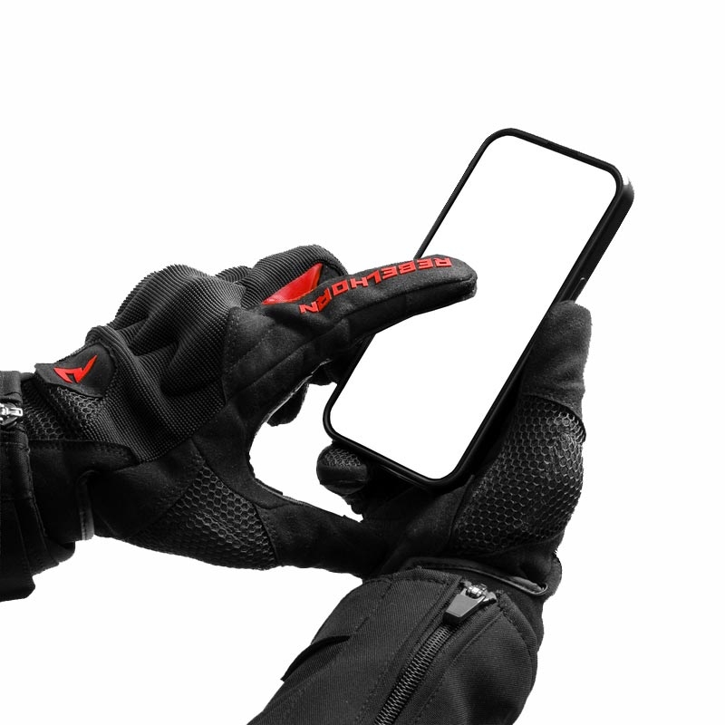 Rebelhorn Core Motorradhandschuhe schwarz-rot