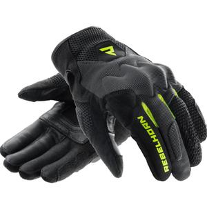 Rebelhorn Core Motorradhandschuhe, schwarz-grau-fluoreszierend gelb