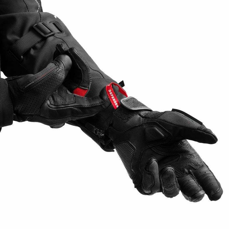 Rebelhorn Defender Motorradhandschuhe schwarz-rot