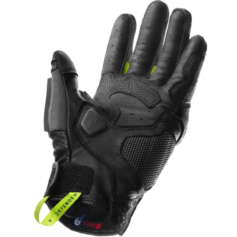 Rebelhorn Defender Motorradhandschuhe, schwarz-grau-fluoreszierend gelb