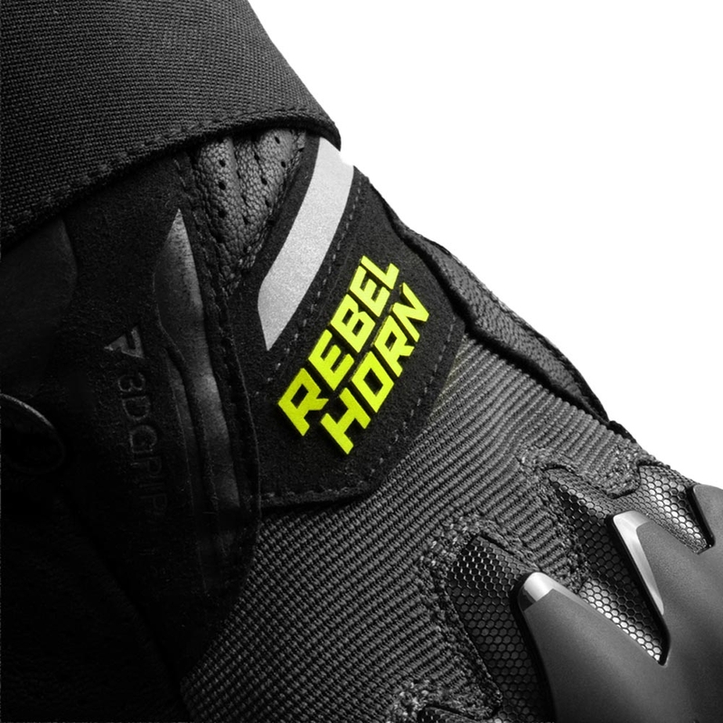 Rebelhorn Defender Motorradhandschuhe, schwarz-grau-fluoreszierend gelb