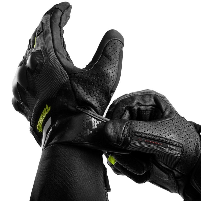Rebelhorn Defender Motorradhandschuhe, schwarz-grau-fluoreszierend gelb