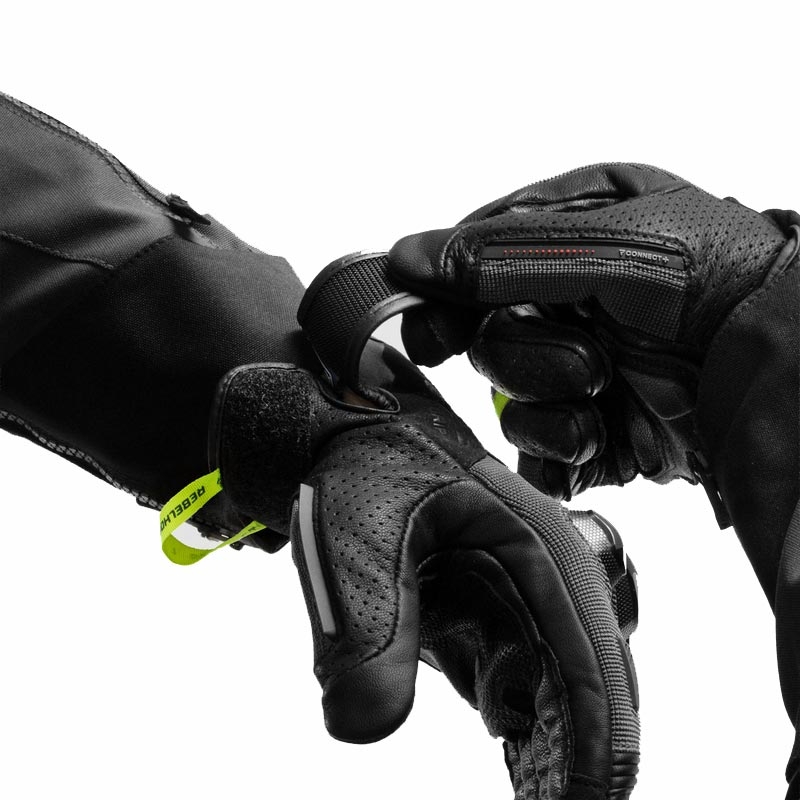 Rebelhorn Defender Motorradhandschuhe, schwarz-grau-fluoreszierend gelb