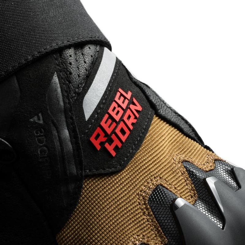 Rebelhorn Defender Motorradhandschuhe, sand-schwarz-rot
