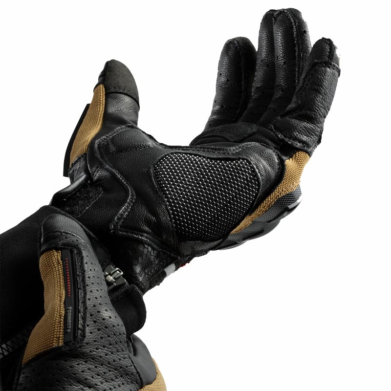 Rebelhorn Defender Motorradhandschuhe, sand-schwarz-rot