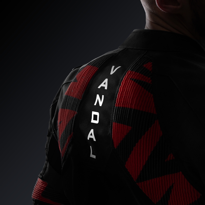 Rebelhorn Vandal 2 Motorradjacke schwarz-rot