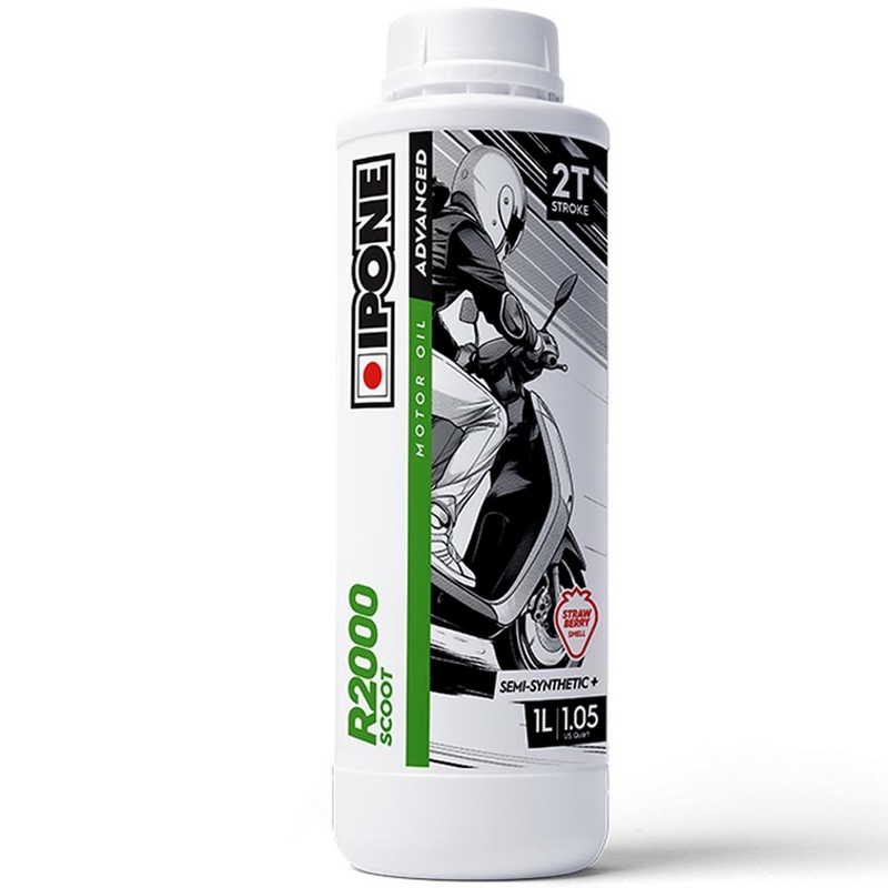 Ipone R2000 Scoot Strawberry 2T Synthetic Plus Strawberry Oil 1 l
