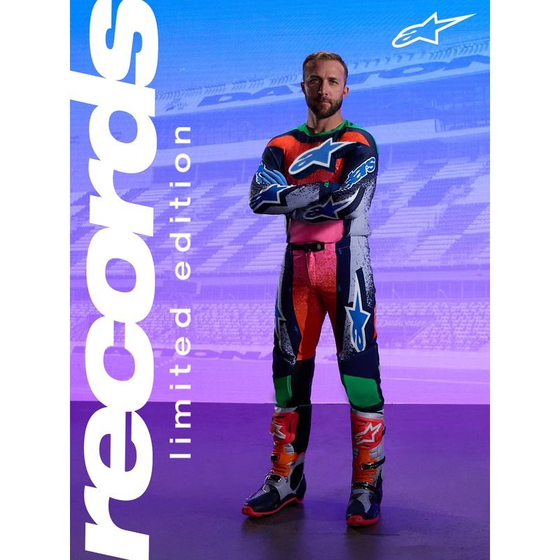 Alpinestars Supertech Limited Edition Records Motocross-Hose Grau