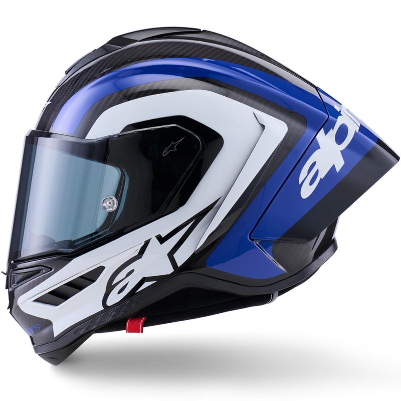 Alpinestars Supertech R10 Arius Integralhelm für Motorräder, schwarz-blau-weiß