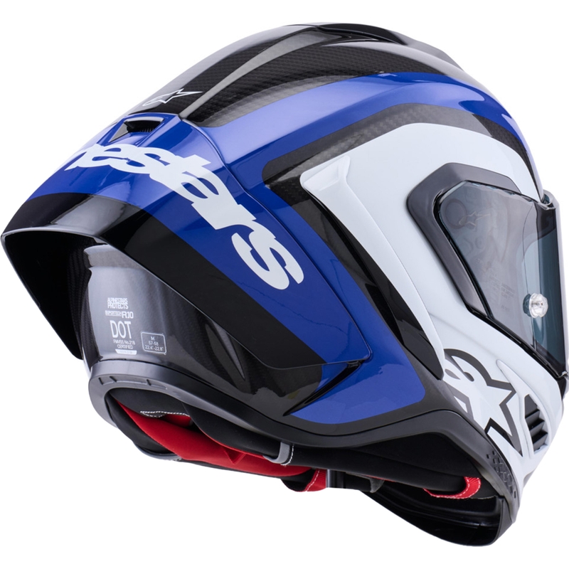 Alpinestars Supertech R10 Arius Integralhelm für Motorräder, schwarz-blau-weiß