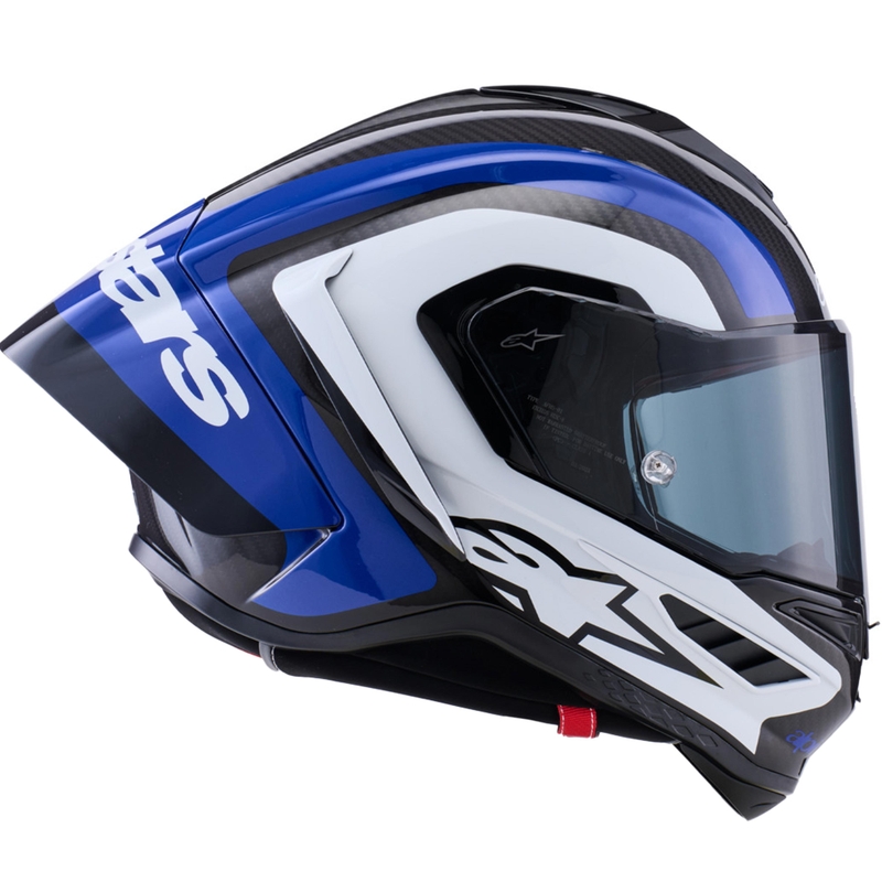 Alpinestars Supertech R10 Arius Integralhelm für Motorräder, schwarz-blau-weiß