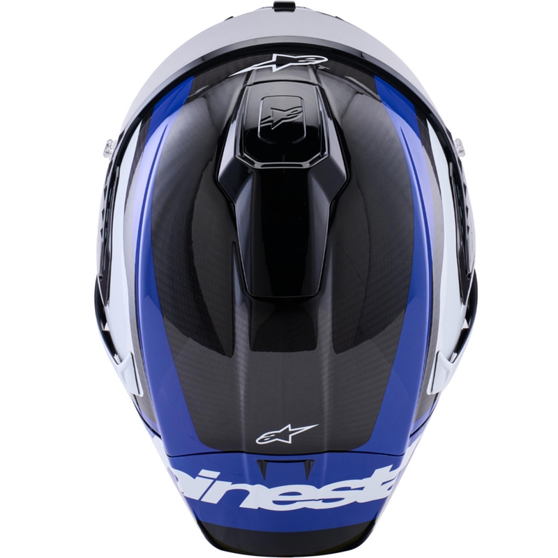 Alpinestars Supertech R10 Arius Integralhelm für Motorräder, schwarz-blau-weiß