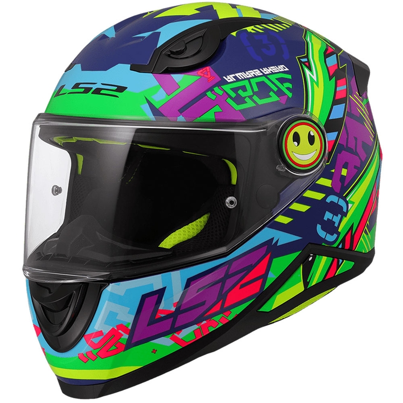 Kinder-Integralhelm LS2 FF812 Svent, glänzend blaugrün